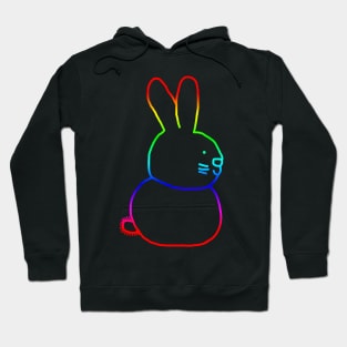 Rainbow Rabbit Outline Hoodie